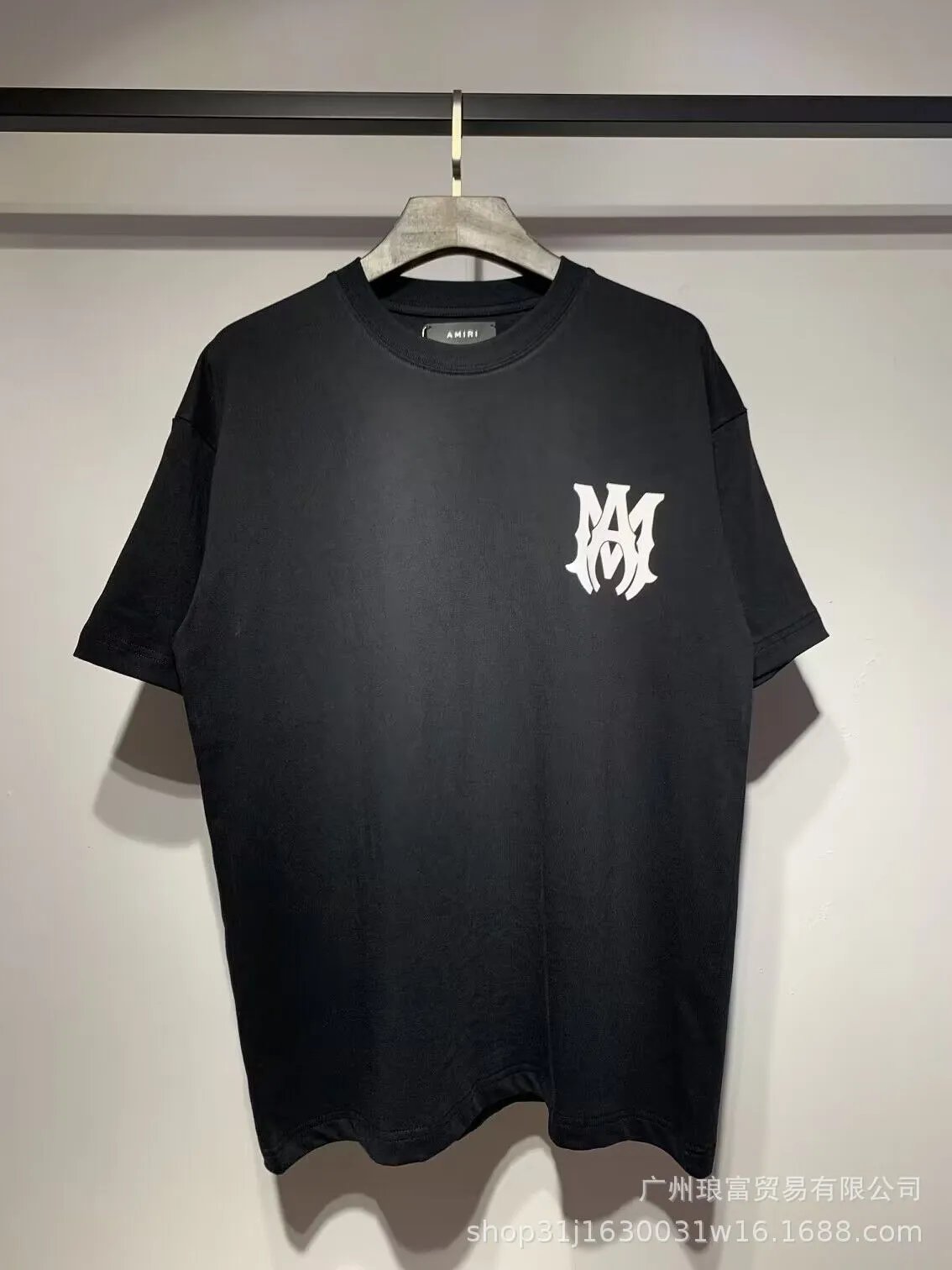 Amiri MA Monogram Tee Black White