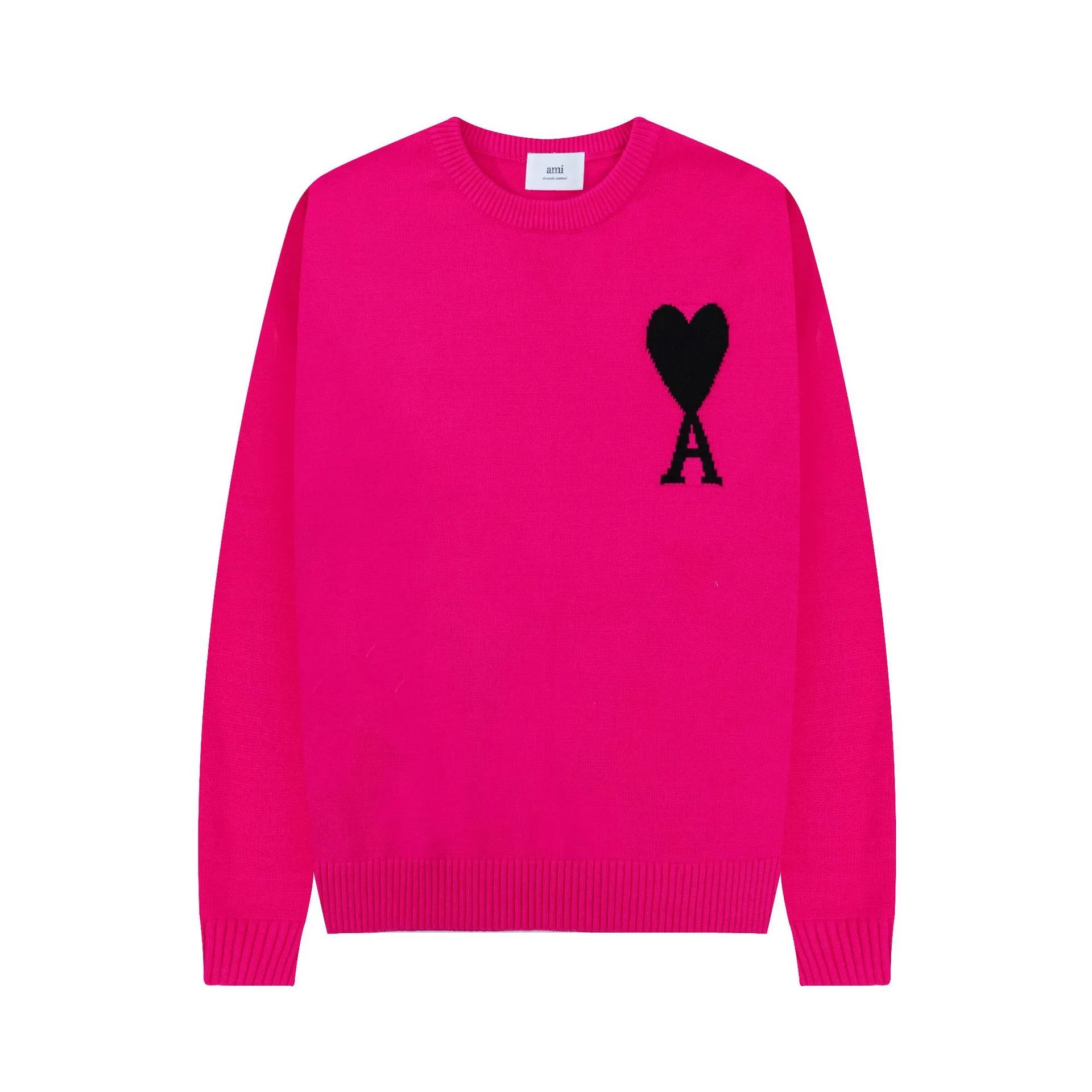 Rose red [A8 round neck jacquard style]