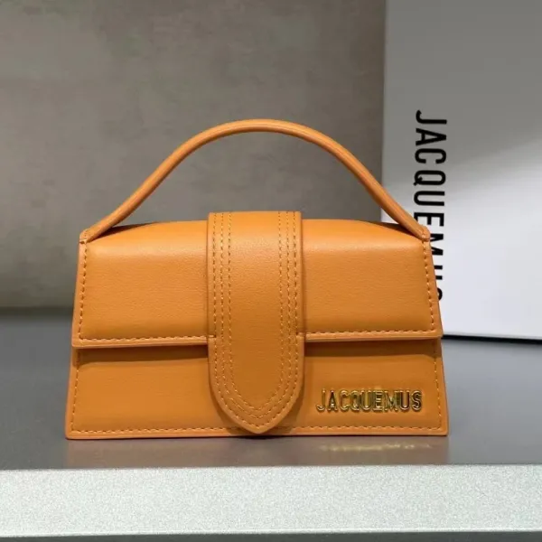 Jacquemus Le Chiquito Orange Leather Mini Handbag - 1