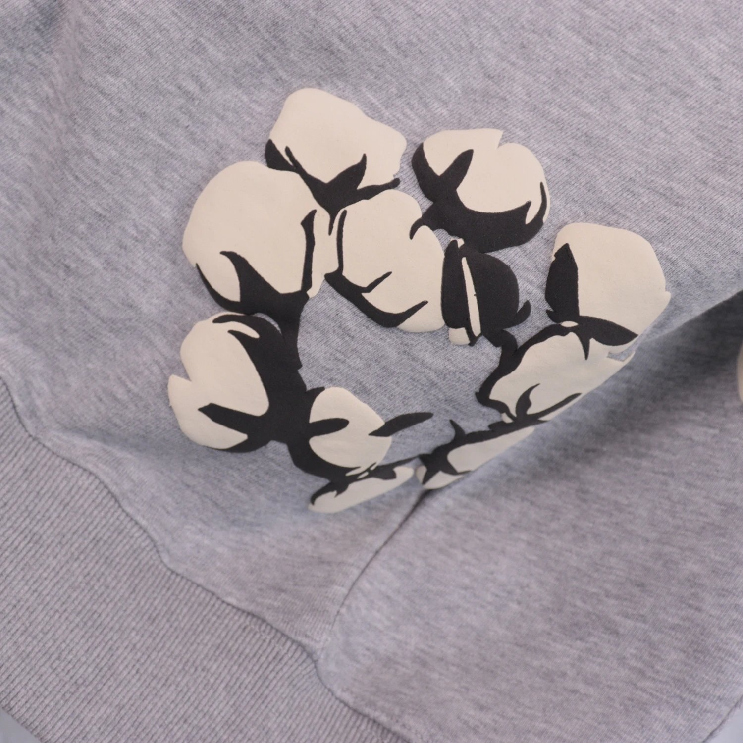 Design Floral Print Black Sweatpants - 6