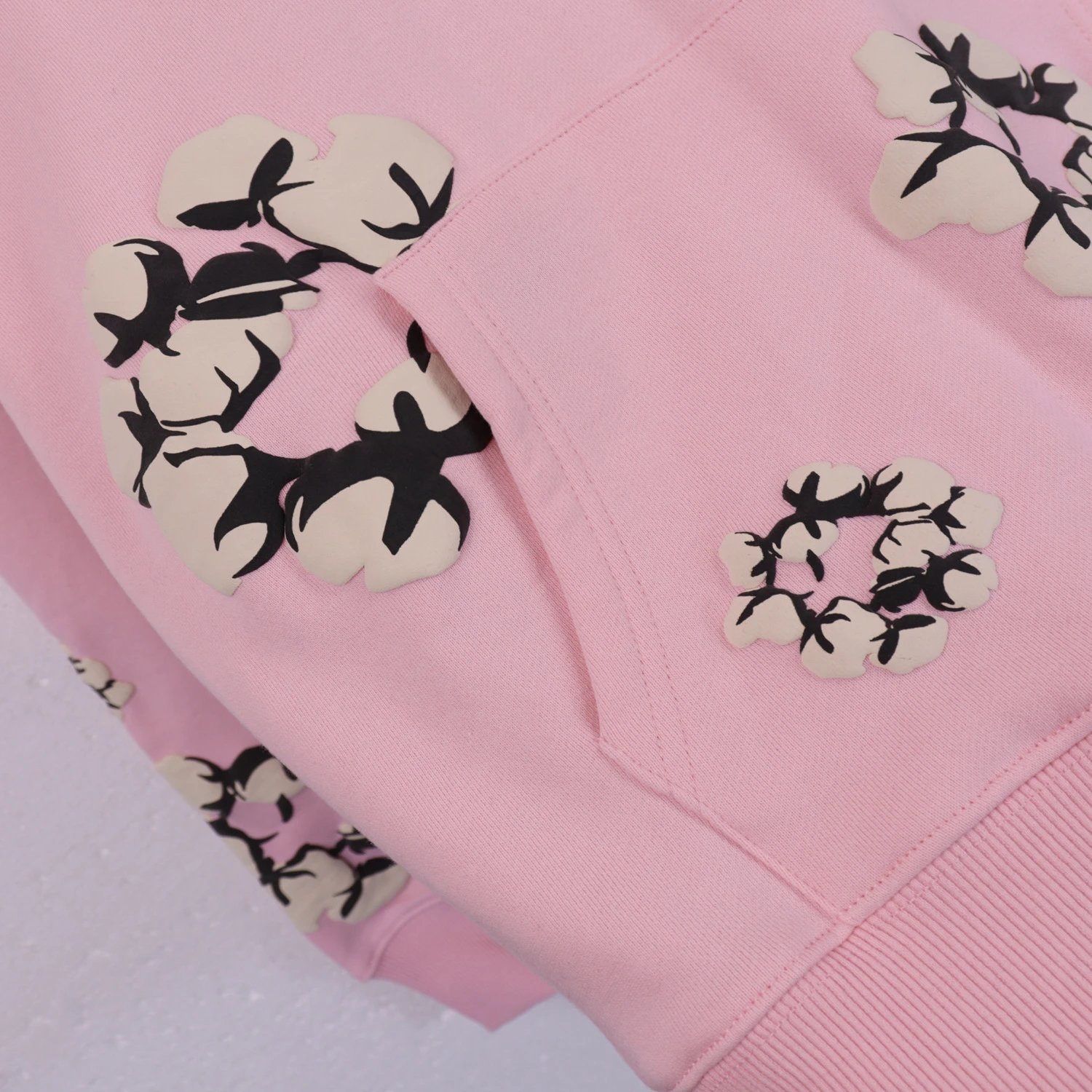 Design Floral Print Black Sweatpants - 15