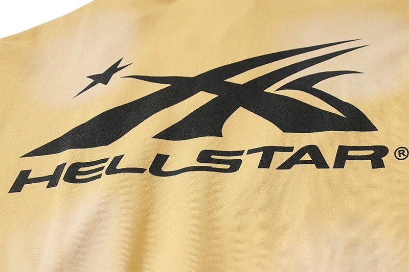 Hellstar X Logo Flame Sleeve Gray Hoodie - 4
