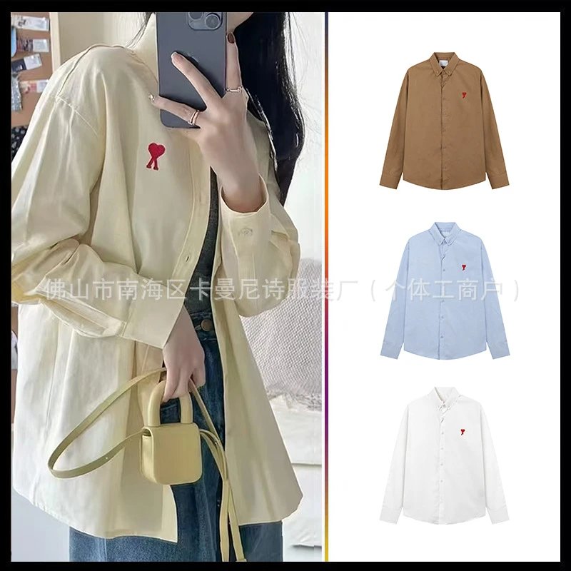 Cotton Short Sleeve Shirt Light Blue Minimalist Button-Up