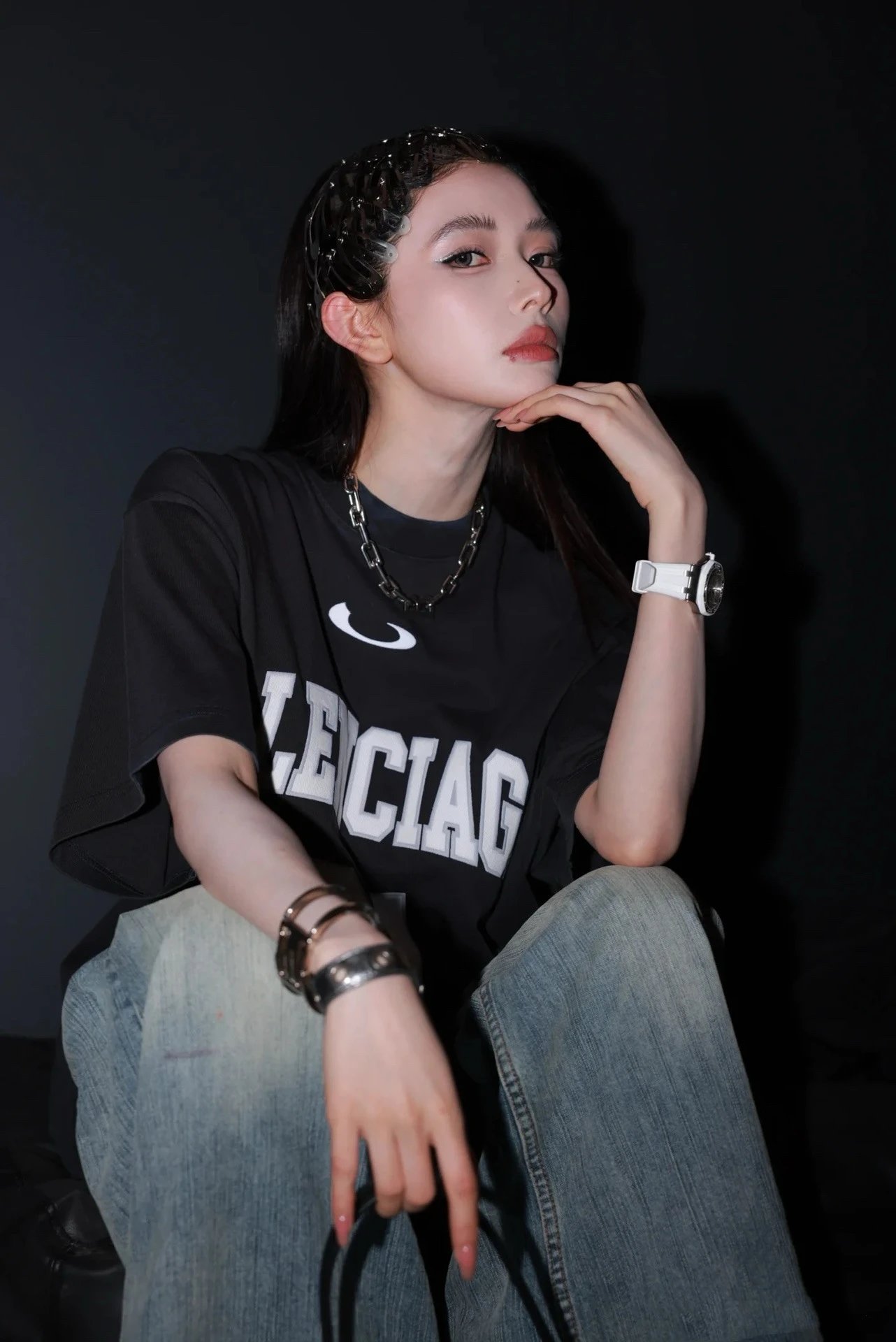 Balenciaga Alenciac 01 Black Oversized Jersey - 23
