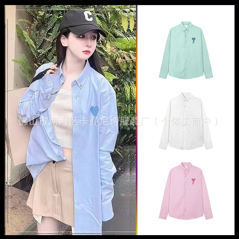 Cotton Short Sleeve Shirt Light Blue Minimalist Button-Up
