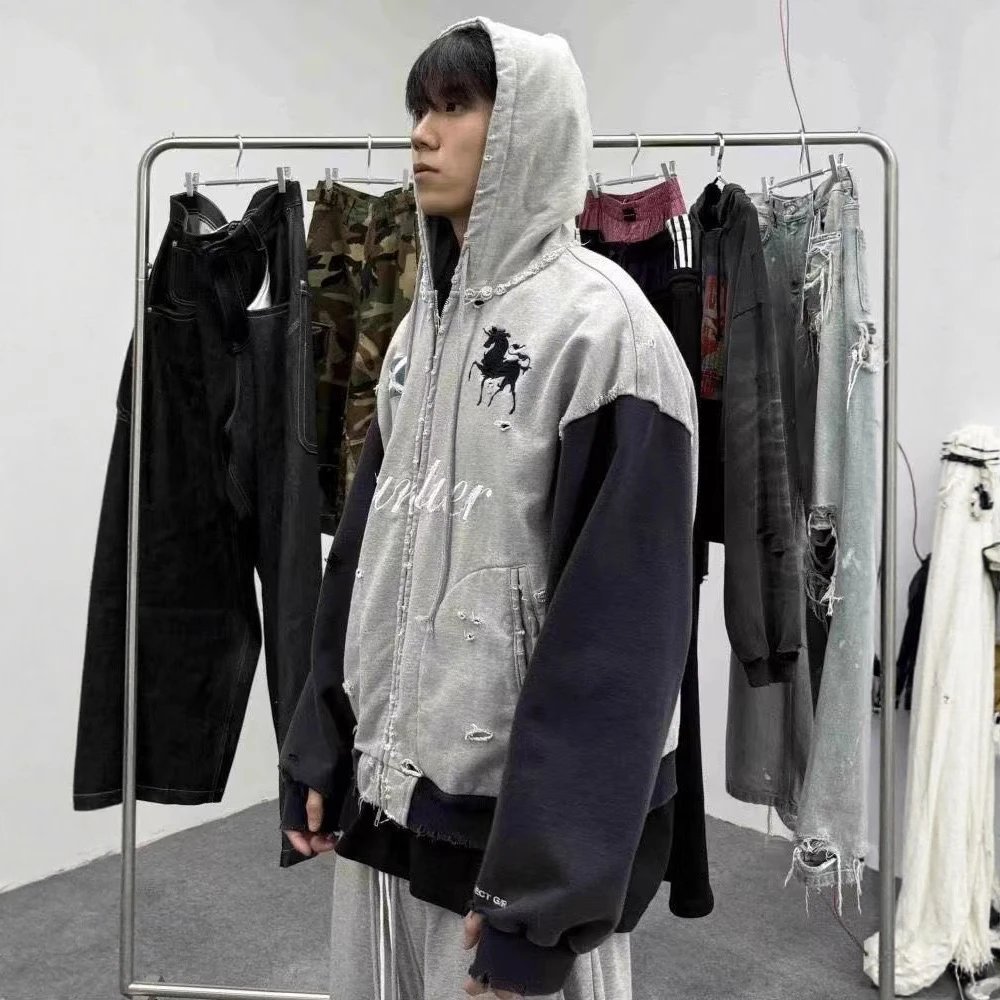 Grailz Project Embroidered Zip Hoodie