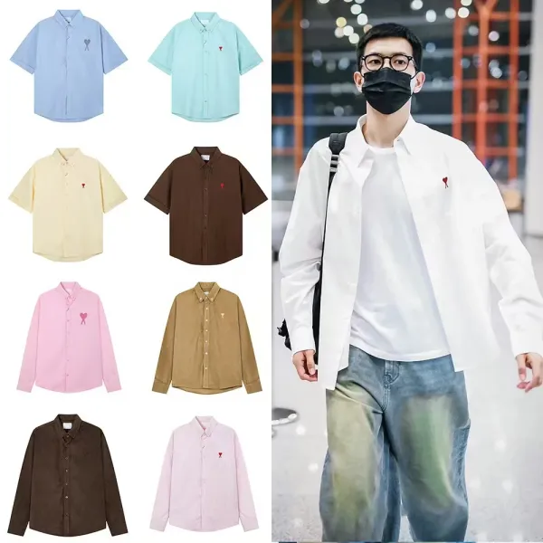 Comme des Garçons Play Heart Balloon Short-Sleeve Shirt Pink - 40