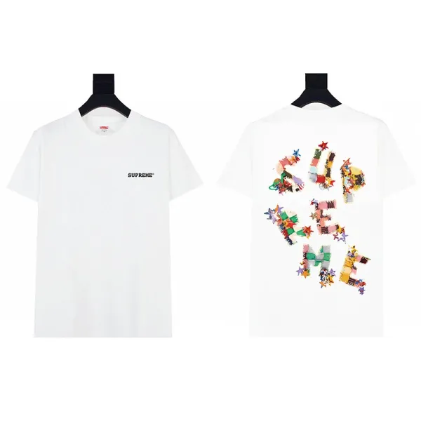 Supreme Patchwork Logo T-Shirt White - 1