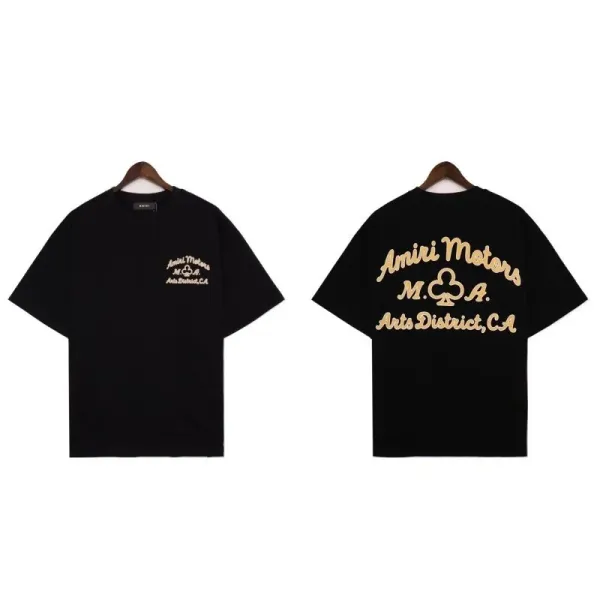 Amiri Motors M.A. Script Logo Black T-Shirt - 1