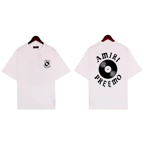 Amiri Preemo Vinyl Record Graphic T-Shirt White - 1