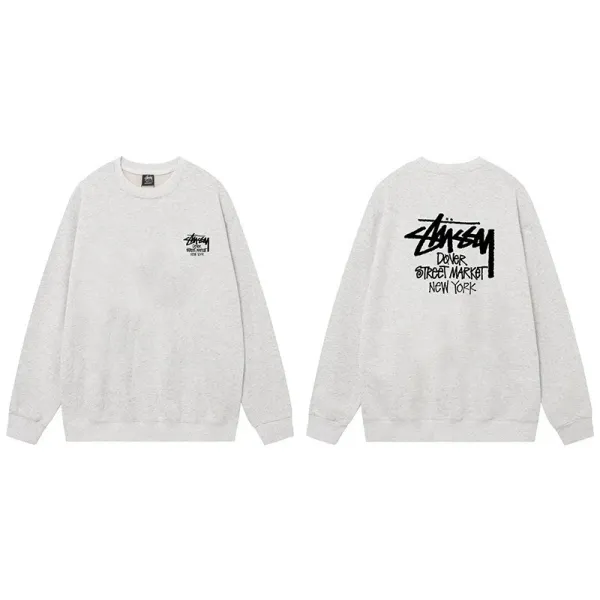 Stussy Dragon Graphic Crewneck Sweatshirt Black Hoodie - 11