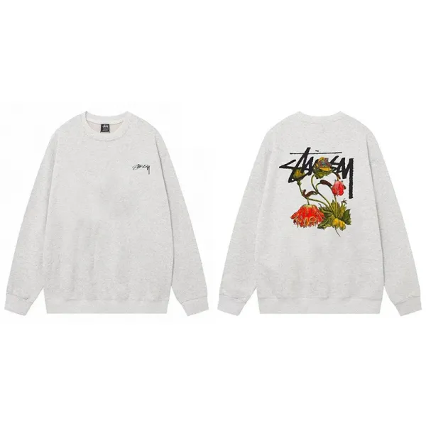 Stussy Dragon Graphic Crewneck Sweatshirt Black Hoodie - 7