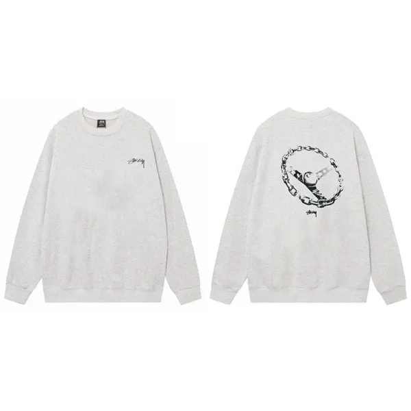 Stussy Dragon Graphic Crewneck Sweatshirt Black Hoodie - 15