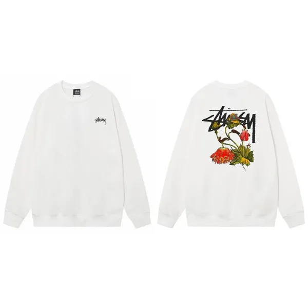 Stussy Dragon Graphic Crewneck Sweatshirt Black Hoodie - 9