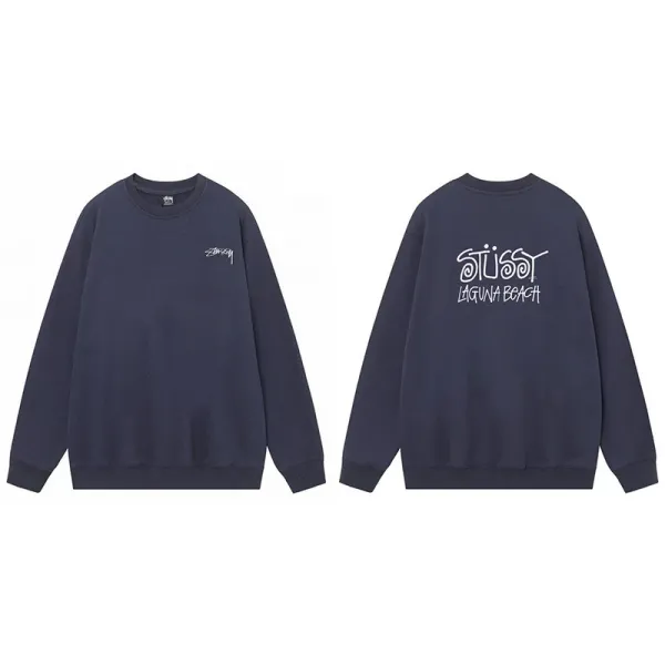 Stussy Dragon Graphic Crewneck Sweatshirt Black Hoodie - 4