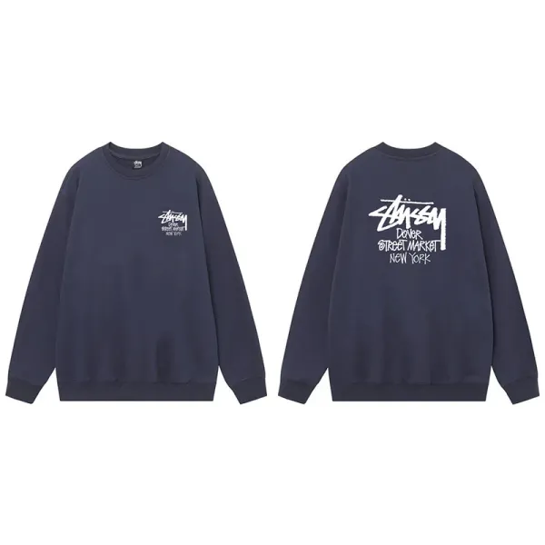 Stussy Dragon Graphic Crewneck Sweatshirt Black Hoodie - 12