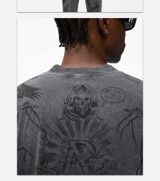 Raf Simons x Archive Print Beige Oversized T-Shirt - 26
