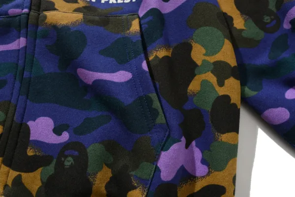 A Bathing Ape x Heron Preston Shark Camo Hoodie - 14