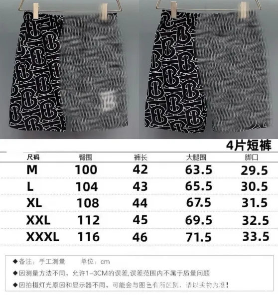 Burberry Monogram Print Drawstring Shorts Black - 19