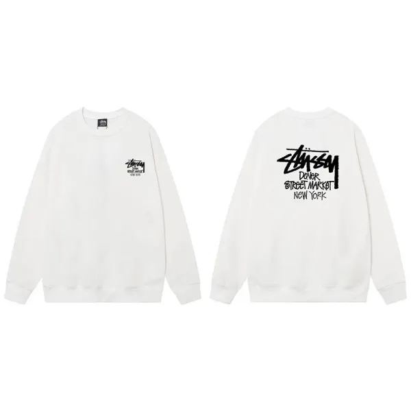 Stussy Dragon Graphic Crewneck Sweatshirt Black Hoodie - 13