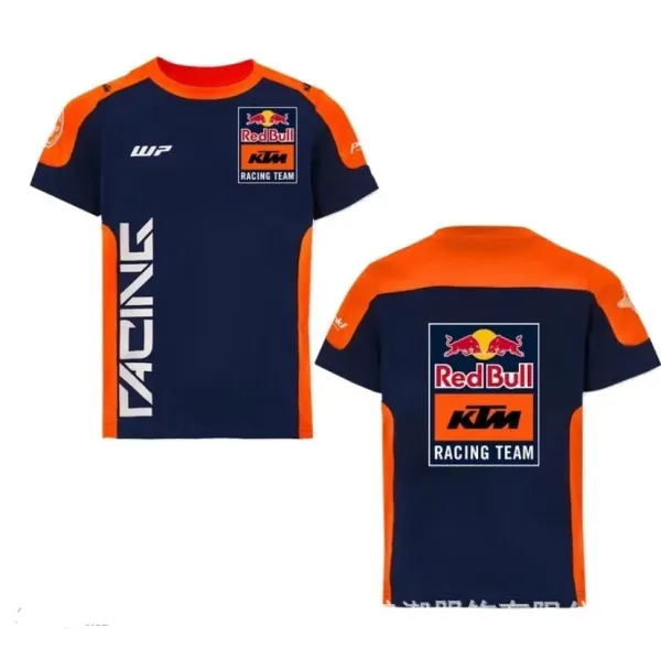 Design Red Bull KTM Racing Team Official Fan T-Shirt Navy Orange T-Shirts - 1