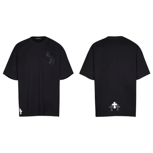 Chrome Hearts Skull Circle Print T-Shirt Black and White - 16