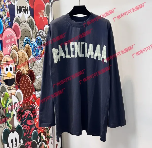 Balenciaga Logo Splatter Print White T-Shirt - 13