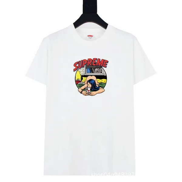 Supreme Graphic Print White T-Shirt - 1