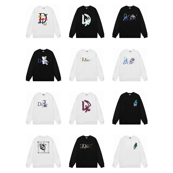 Cross-border Correct Version Dior 25SS New Heavyweight 420g Long Sleeve Crewneck Sweatshirt Unisex In Stock Supply