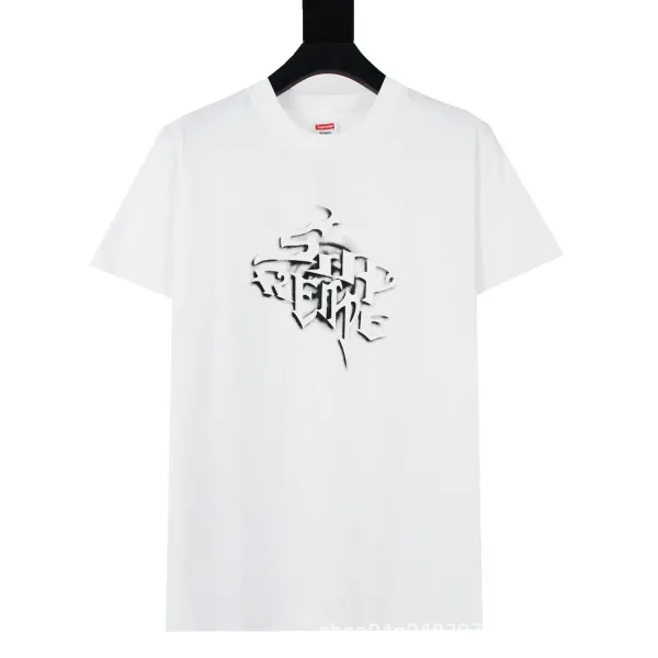 Supreme Gothic Logo White T-Shirt - 1