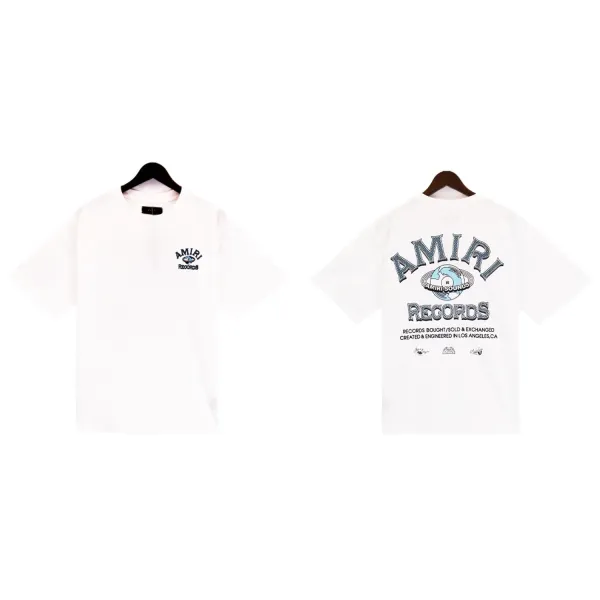 Amiri Records White Graphic T-Shirt - 1