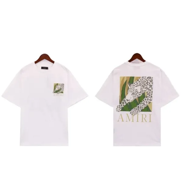Amiri Leopard Print Graphic T-Shirt White - 1