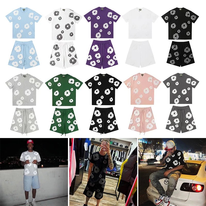Foaming Print T-Shirt and Shorts Set