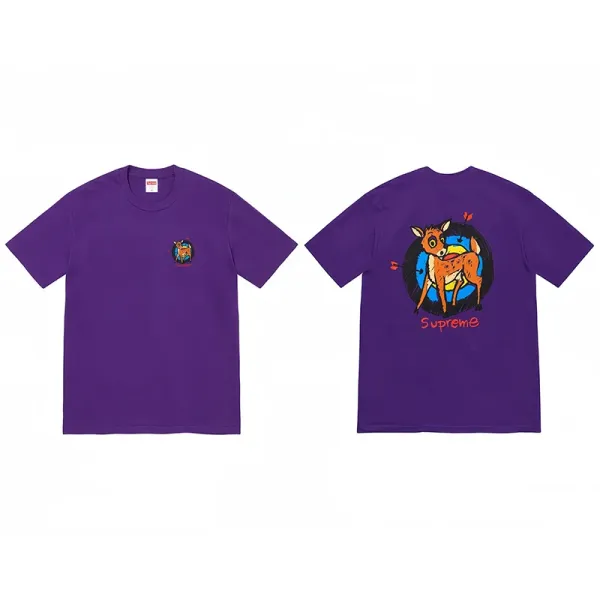 Supreme Bambi Graphic T-Shirt Purple - 1