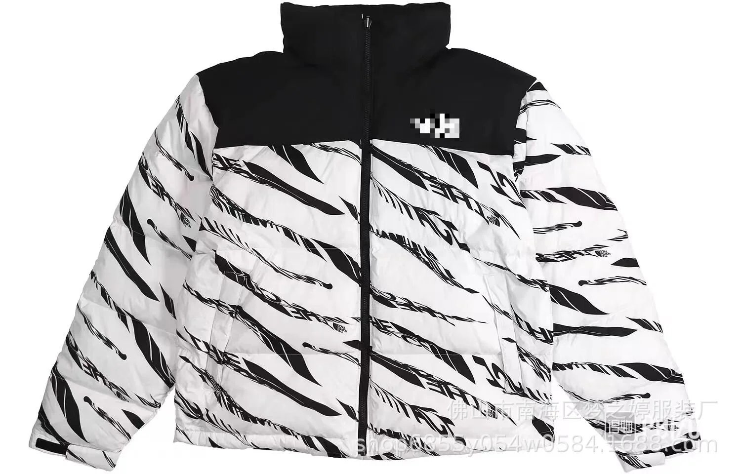 1996 Print Cotton Jacket Stand Collar Couple Style photo 6