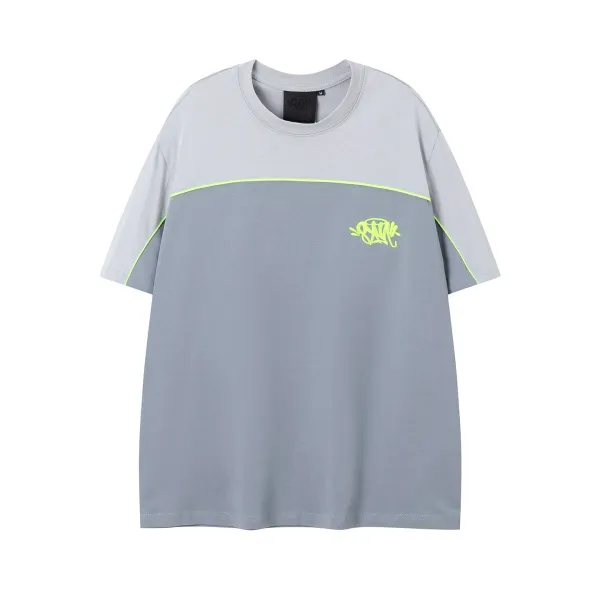 Design Color-Block Graffiti T-Shirt Gray - 1