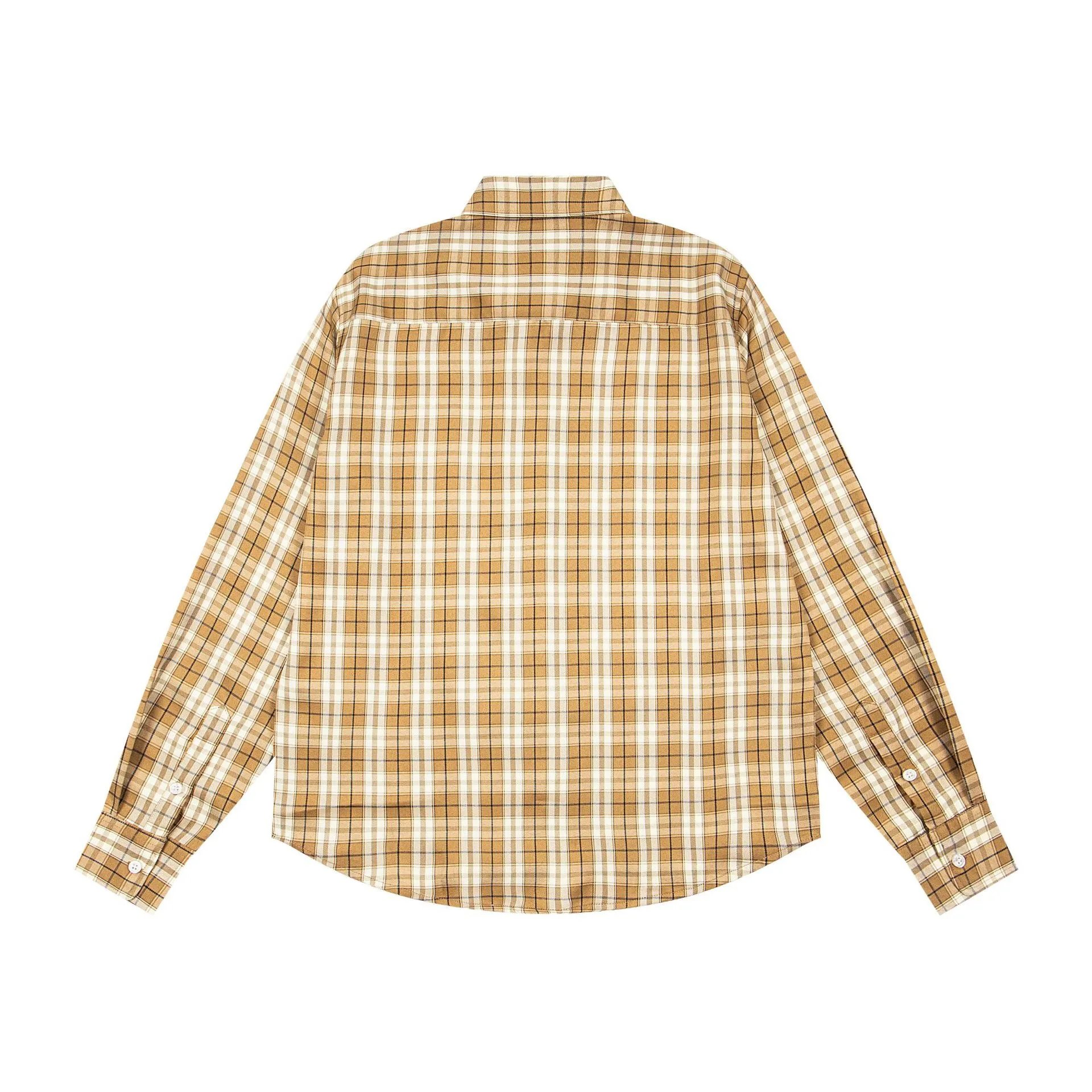 Plaid Contrast Collar Long Sleeve Shirt photo 7