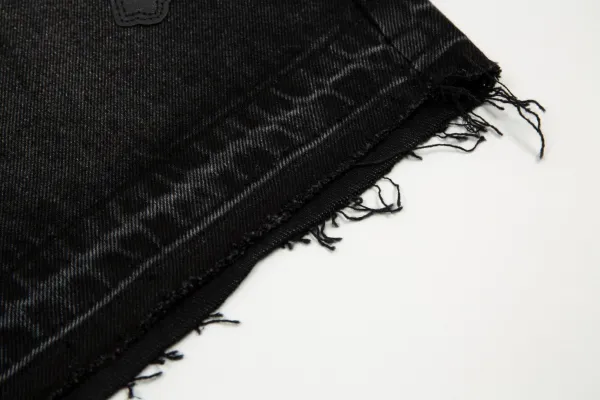 Chrome Hearts Cross-Embroidered Black Denim Shorts - 48