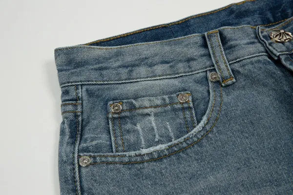 Chrome Hearts Cross-Embroidered Black Denim Shorts - 24