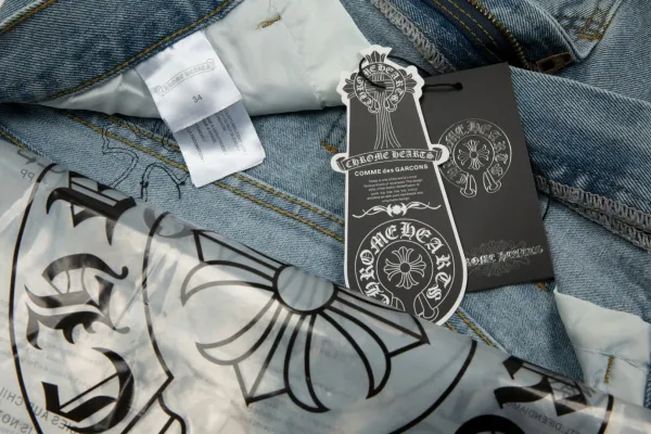 Chrome Hearts Cross-Embroidered Black Denim Shorts - 29