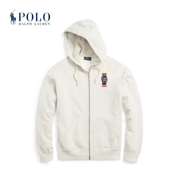 Polo Ralph Lauren Big Pony Hoodie Off-White Zip-Up Hoodie - 1