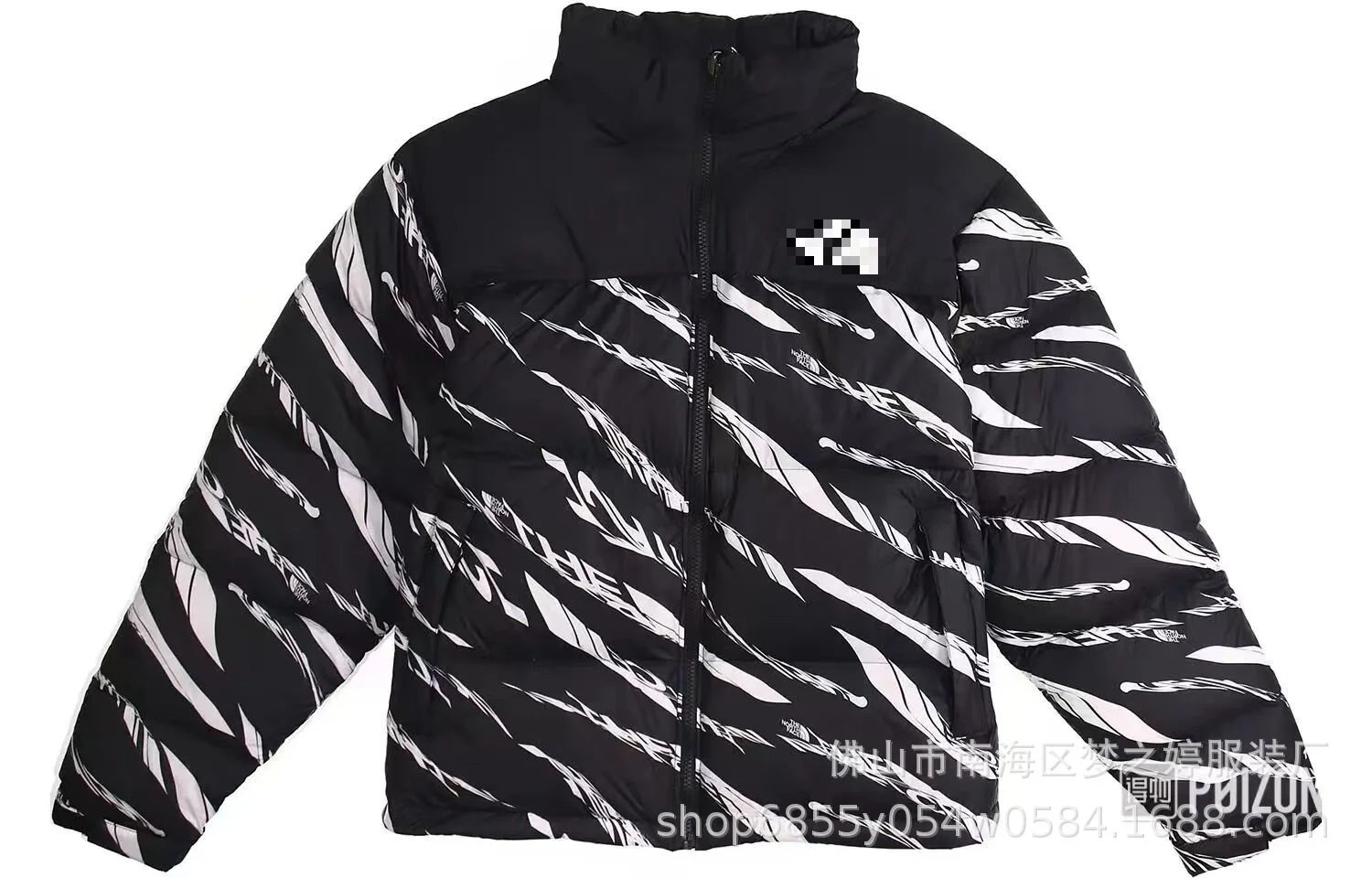 1996 Print Cotton Jacket Stand Collar Couple Style photo 5