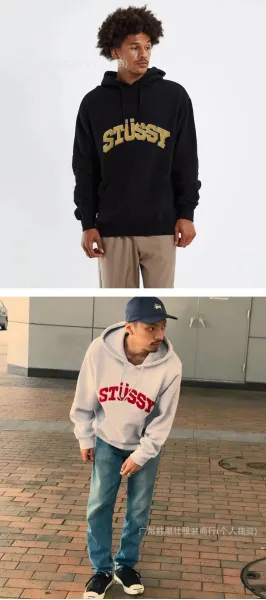 Stussy Arch Logo Hoodie Gray - 5
