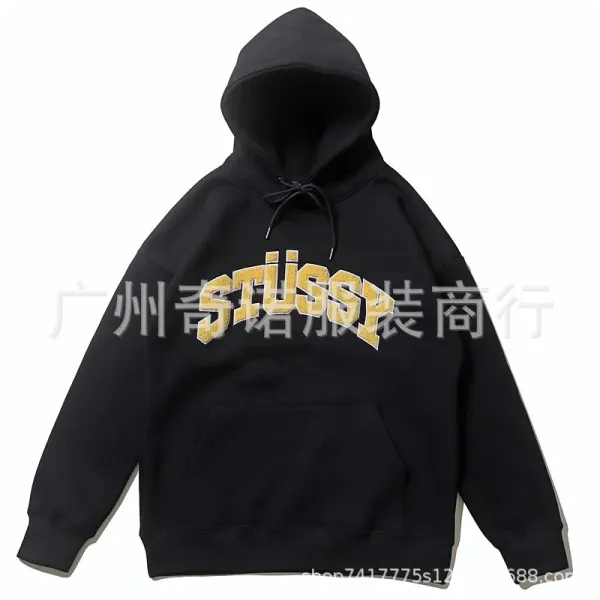 Stussy Arch Logo Hoodie Black - 1