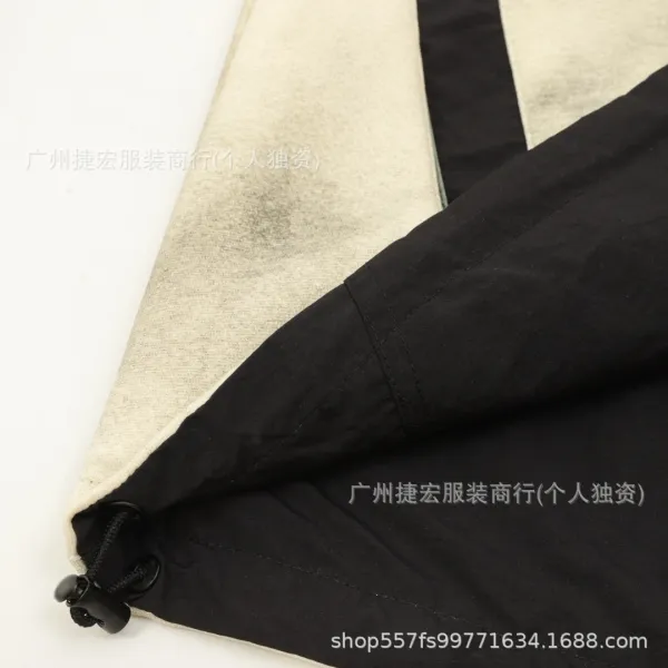 Alenciag Zip-Up Hoodie Jacket in Beige and Black - 15