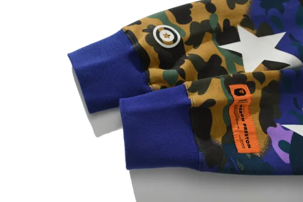 A Bathing Ape x Heron Preston Shark Camo Hoodie - 15