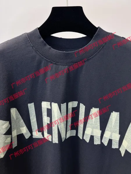 Balenciaga Logo Splatter Print White T-Shirt - 14