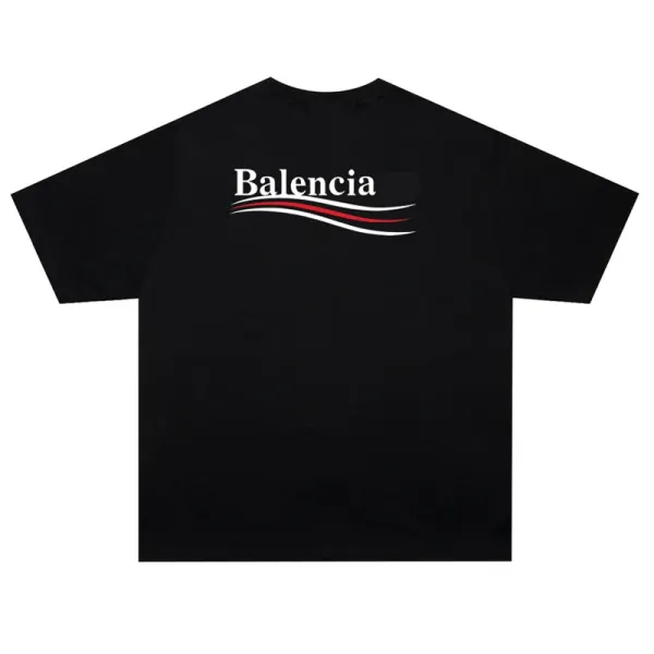 Balenciaga Logo Splatter Print White T-Shirt - 35