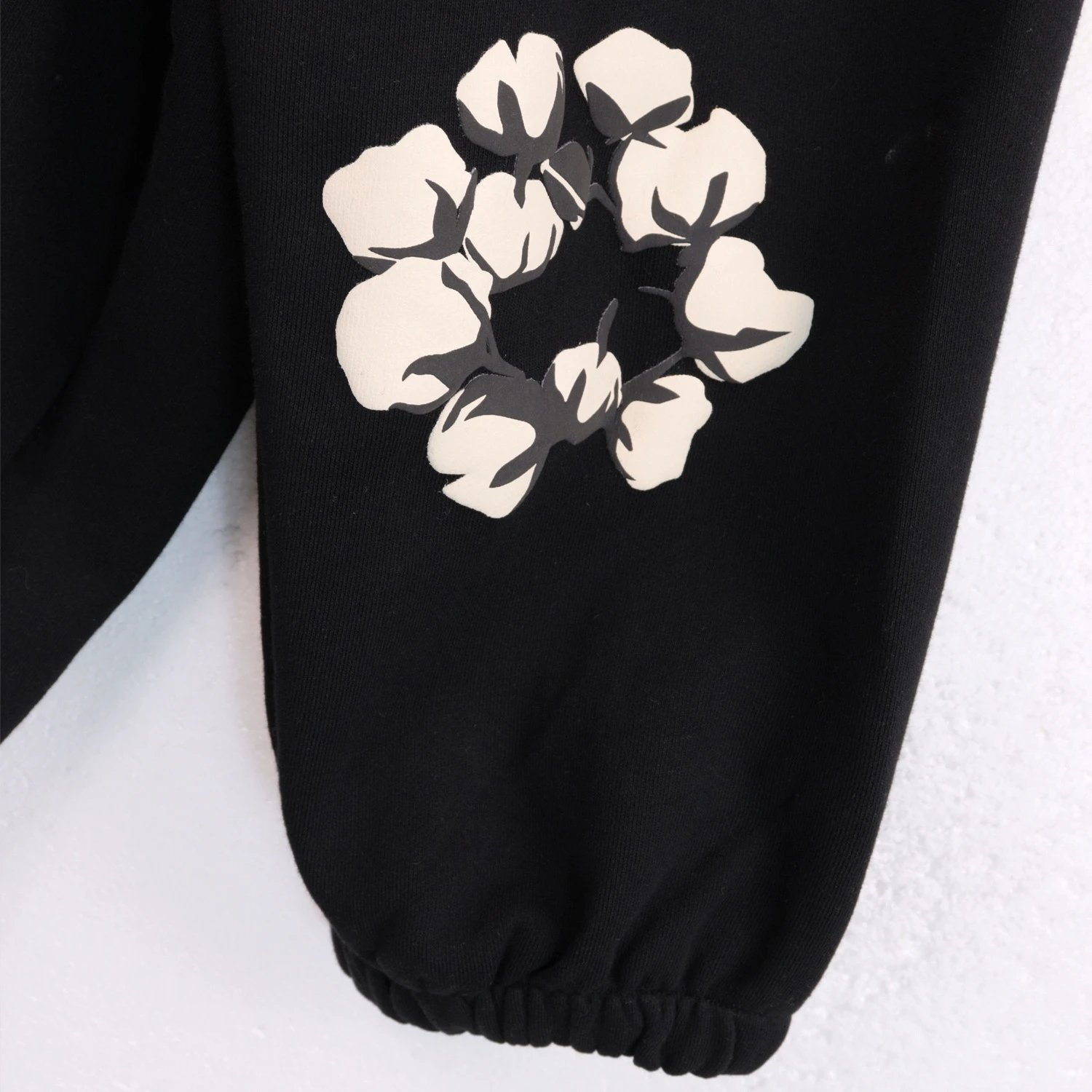 Design Floral Print Black Sweatpants - 22