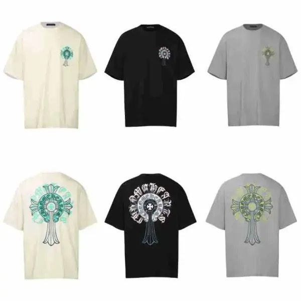 Chrome Hearts Skull Circle Print T-Shirt Black and White - 28
